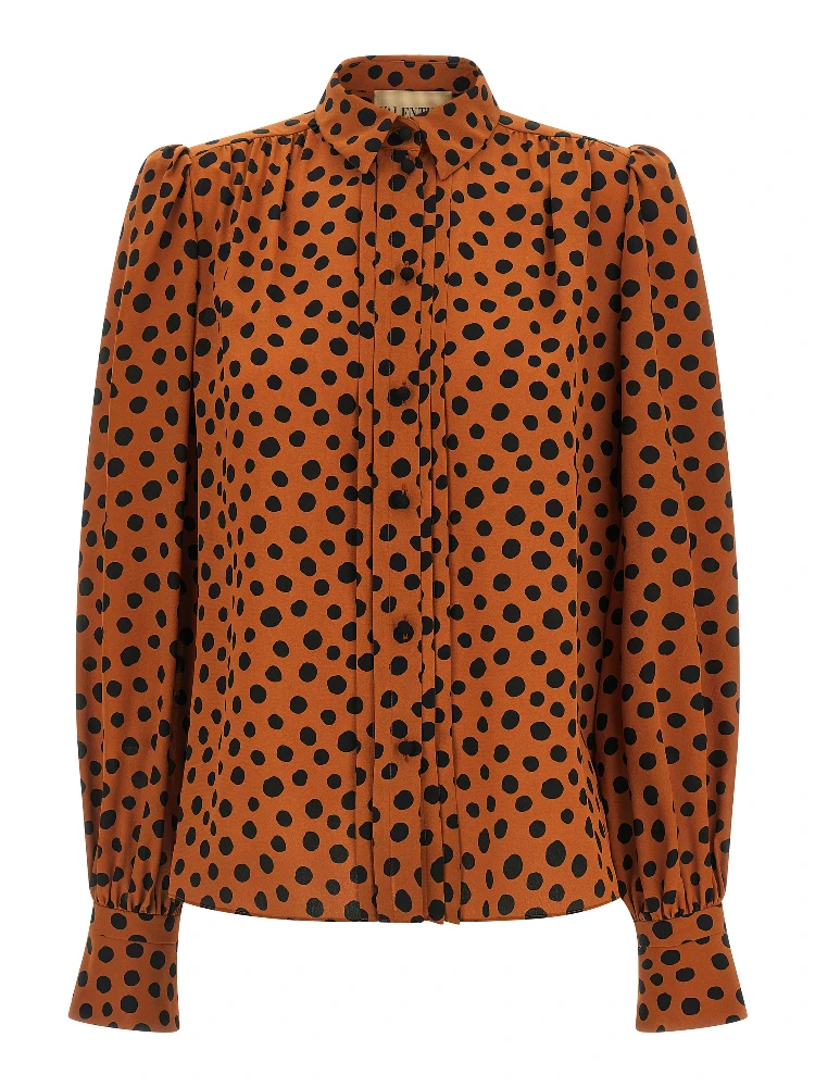 Orange Silk Blouse