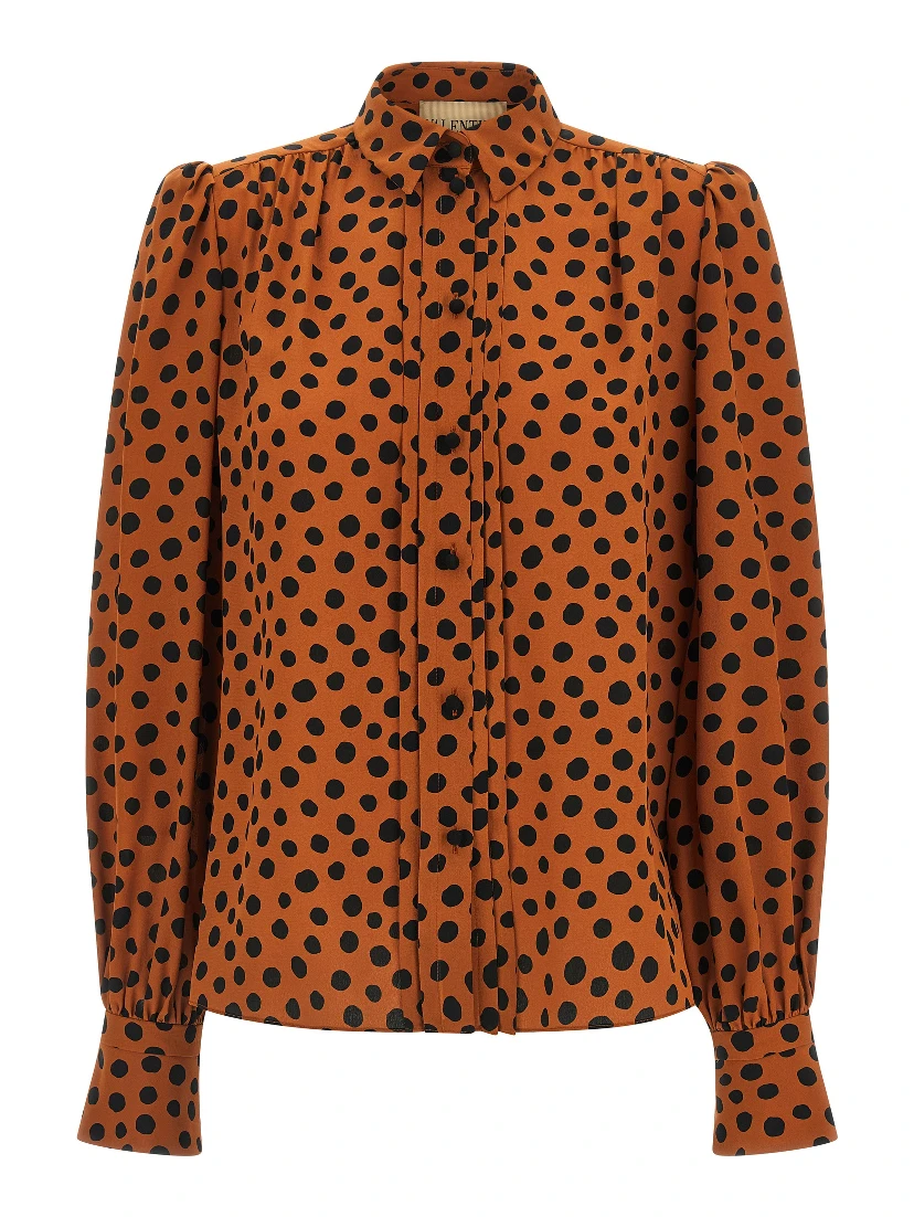 Orange Silk Blouse