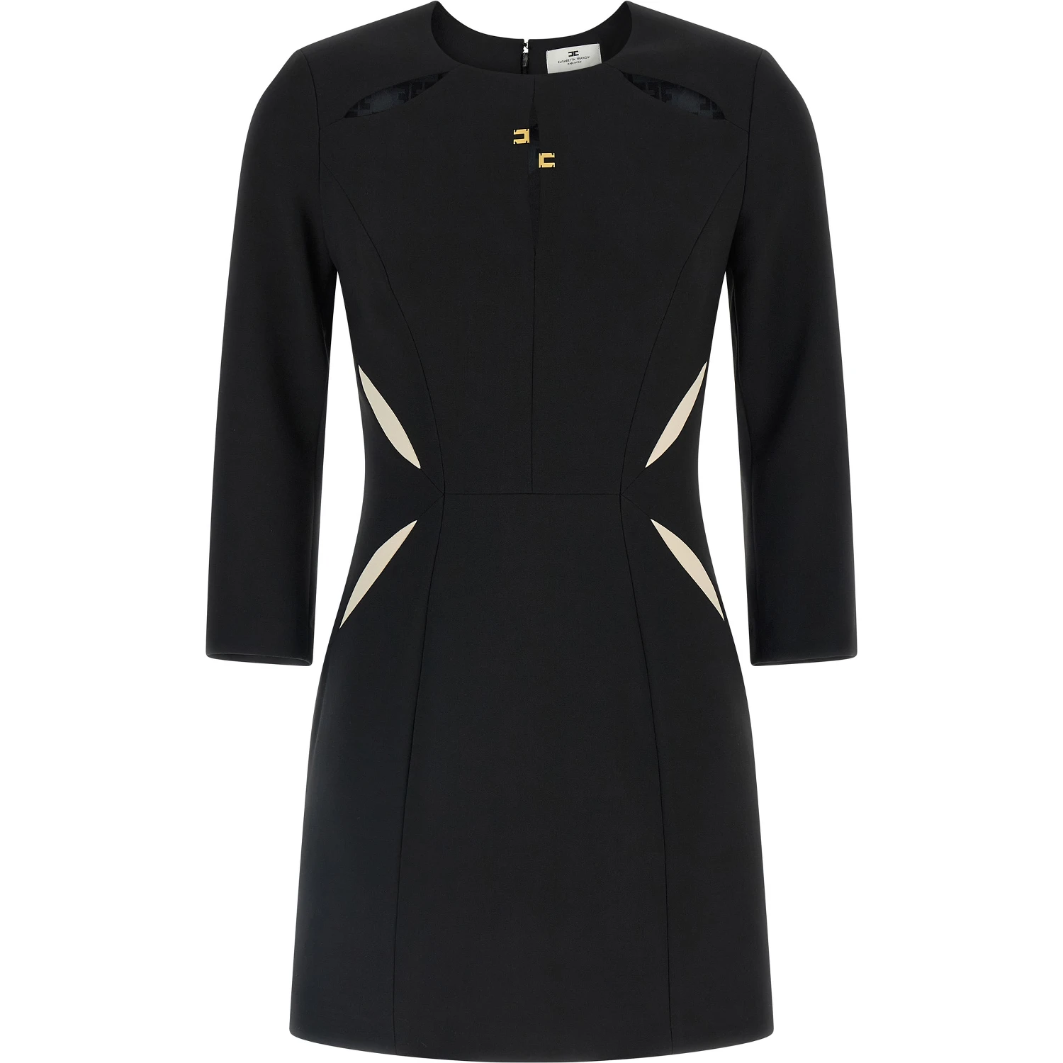 Bicolor Polyester Short Dress