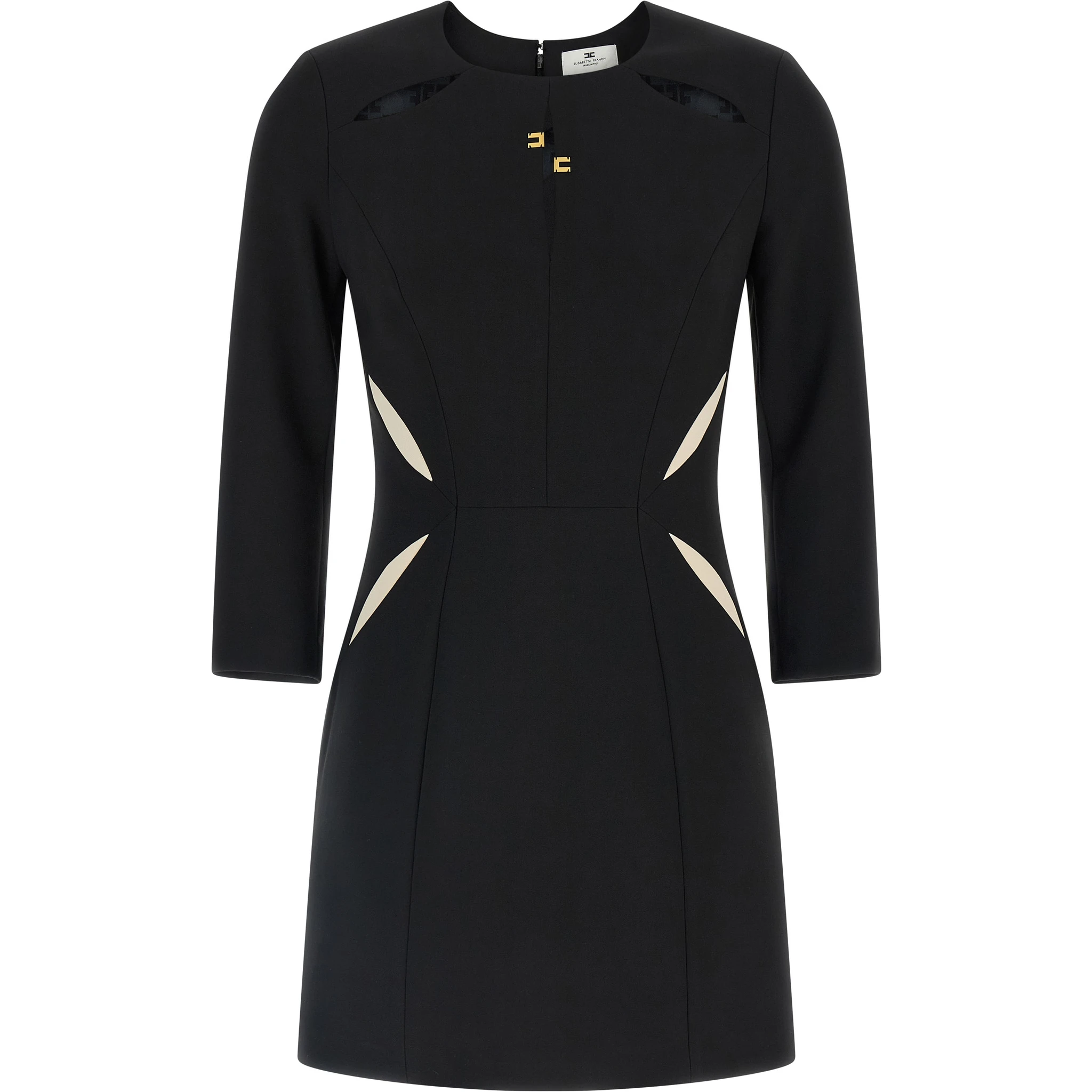 Bicolor Polyester Short Dress