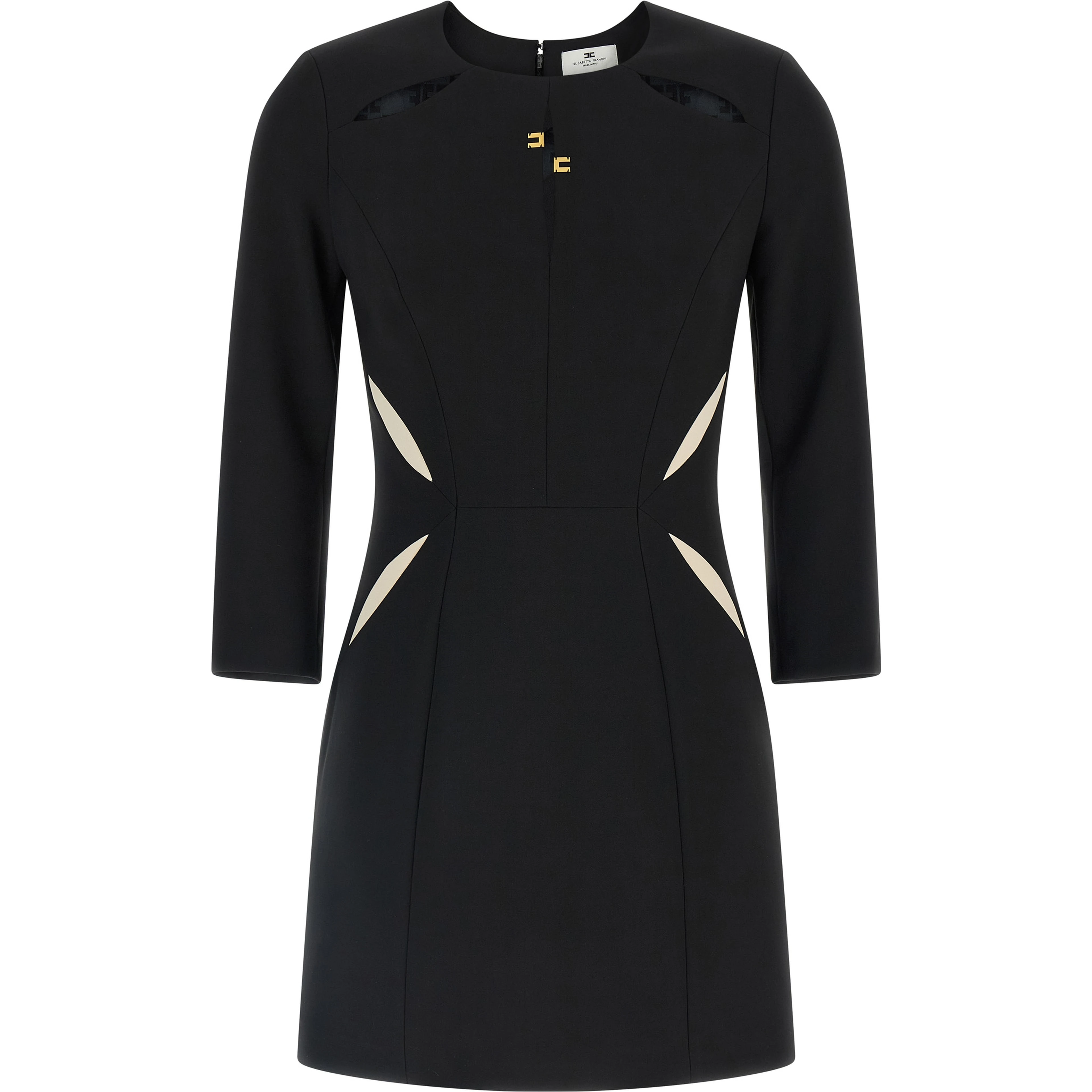 Bicolor Polyester Short Dress
