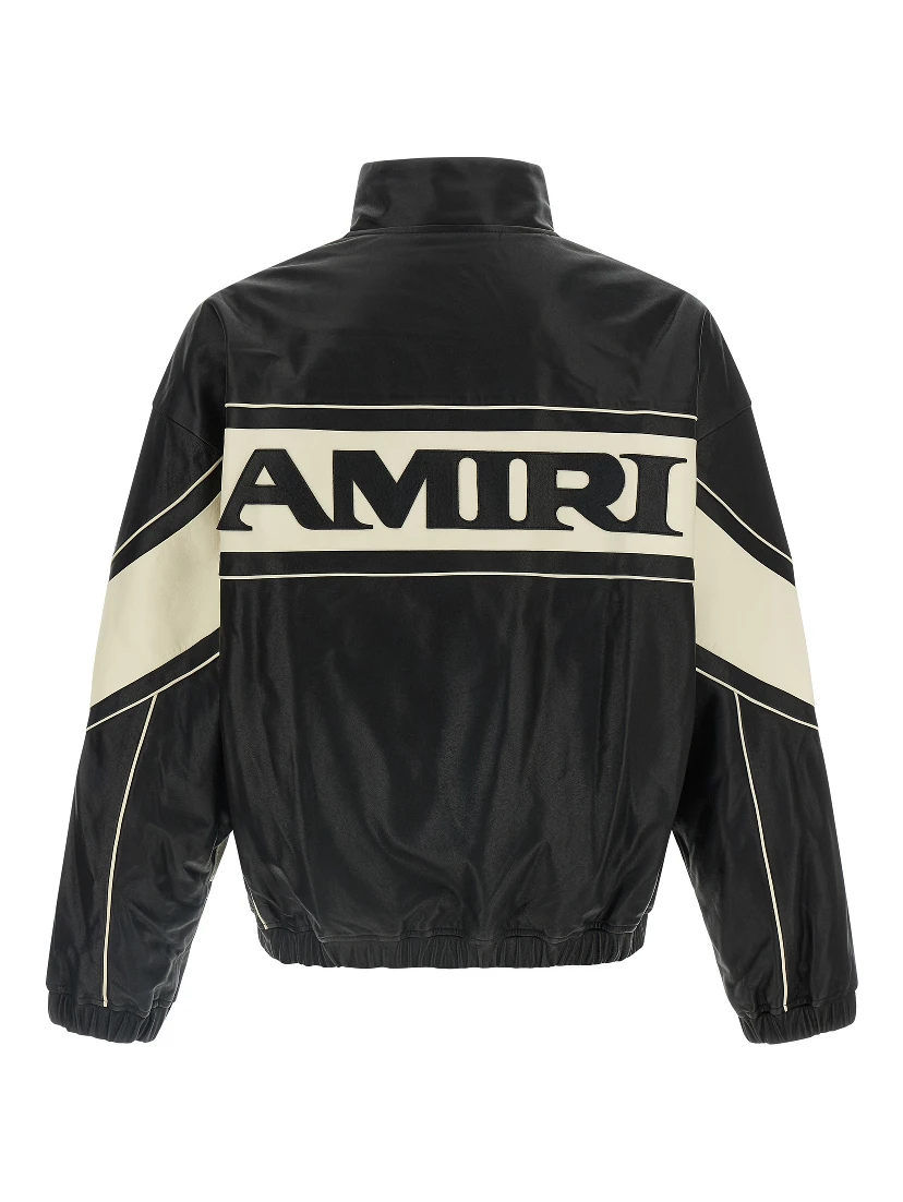 Bicolor Lamb Leather Leather Jacket