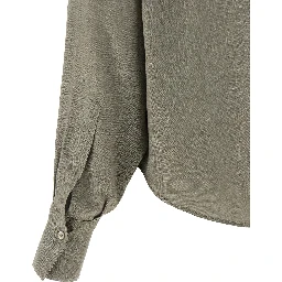 Bicolor Linen Blouse