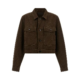 Brown Cotton Denim Jacket