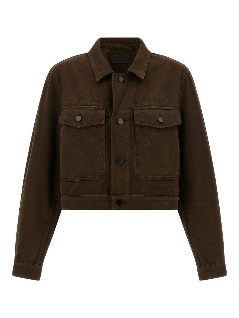 Brown Cotton Denim Jacket