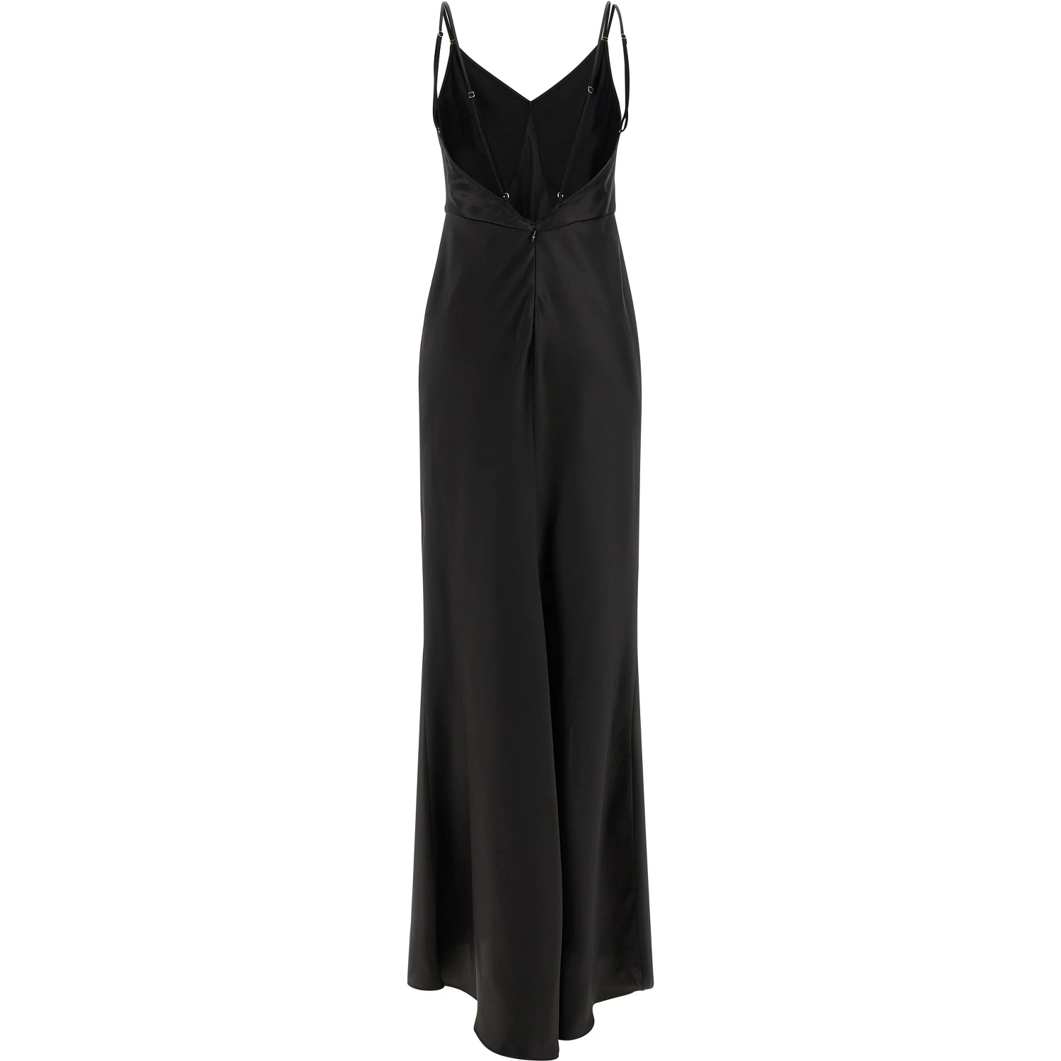 Black Polyester Long Dress