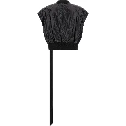 Black Nylon Sleeveless Jacket