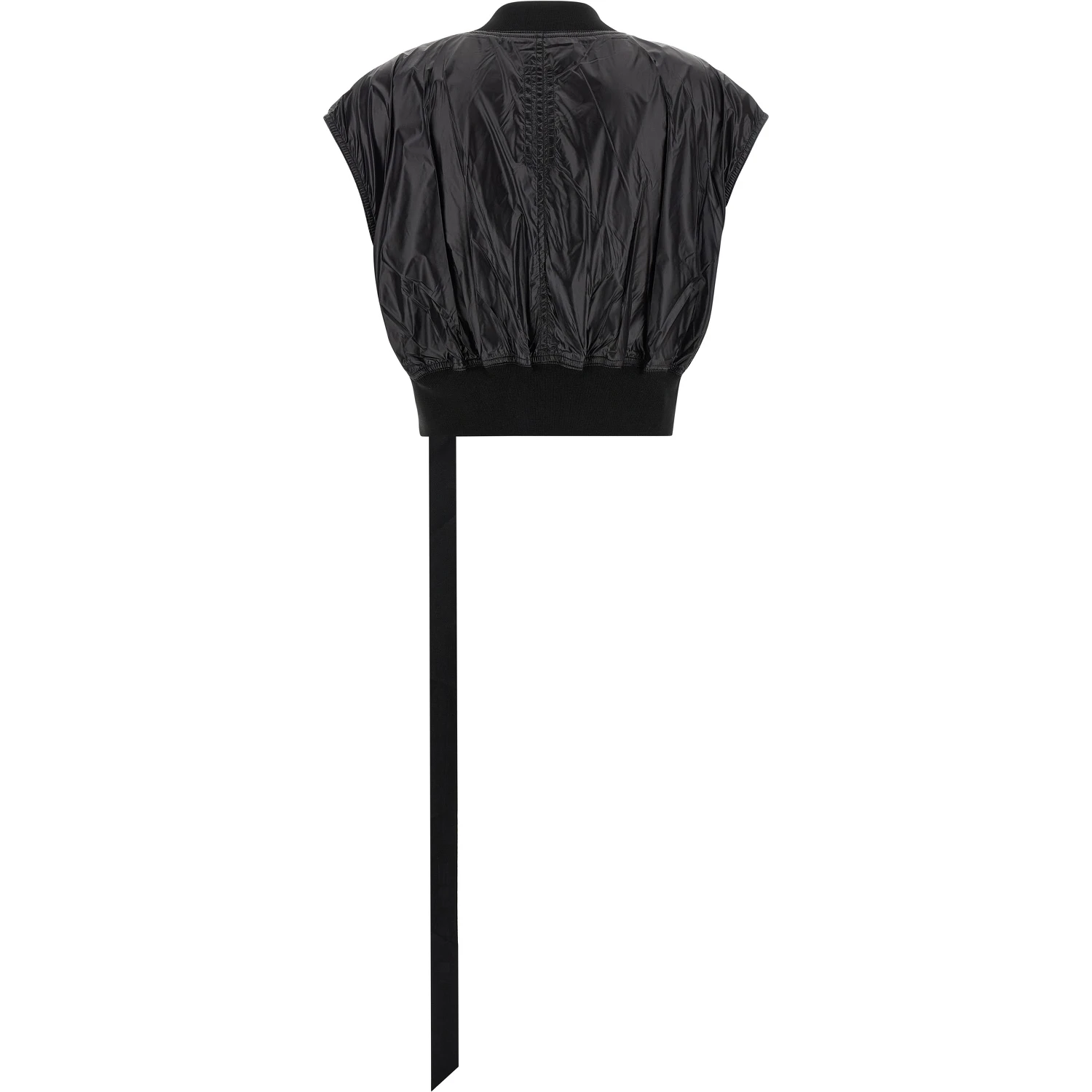 Black Nylon Sleeveless Jacket