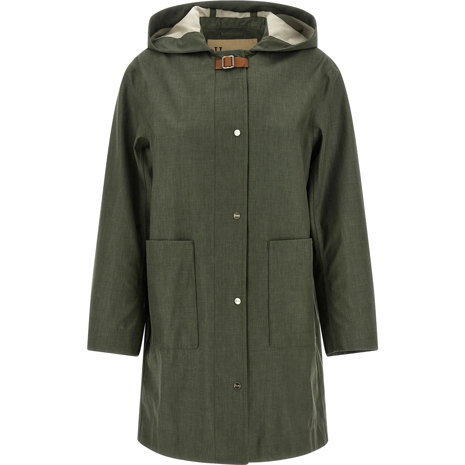 Bicolor Linen Coat