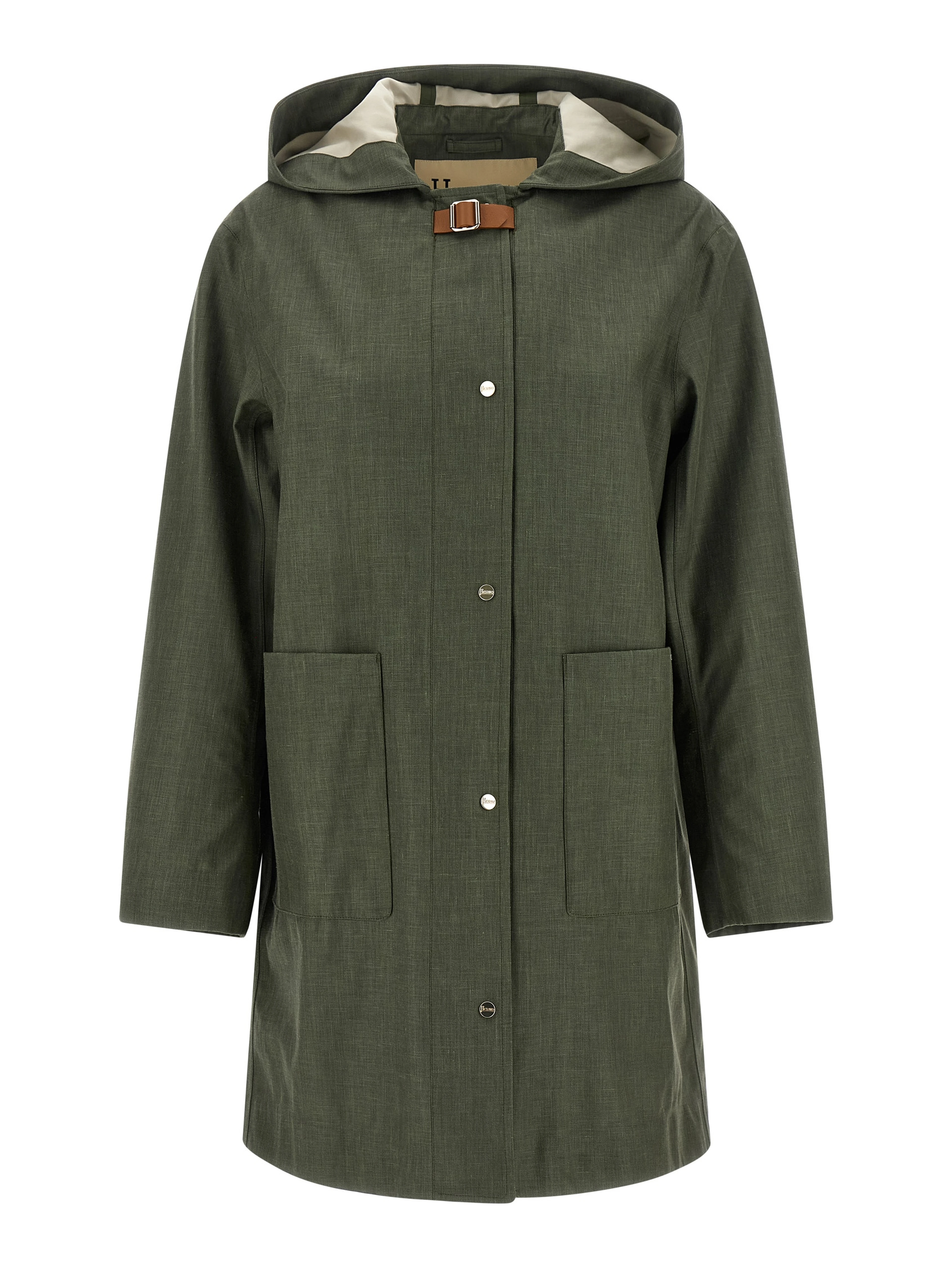 Bicolor Linen Coat