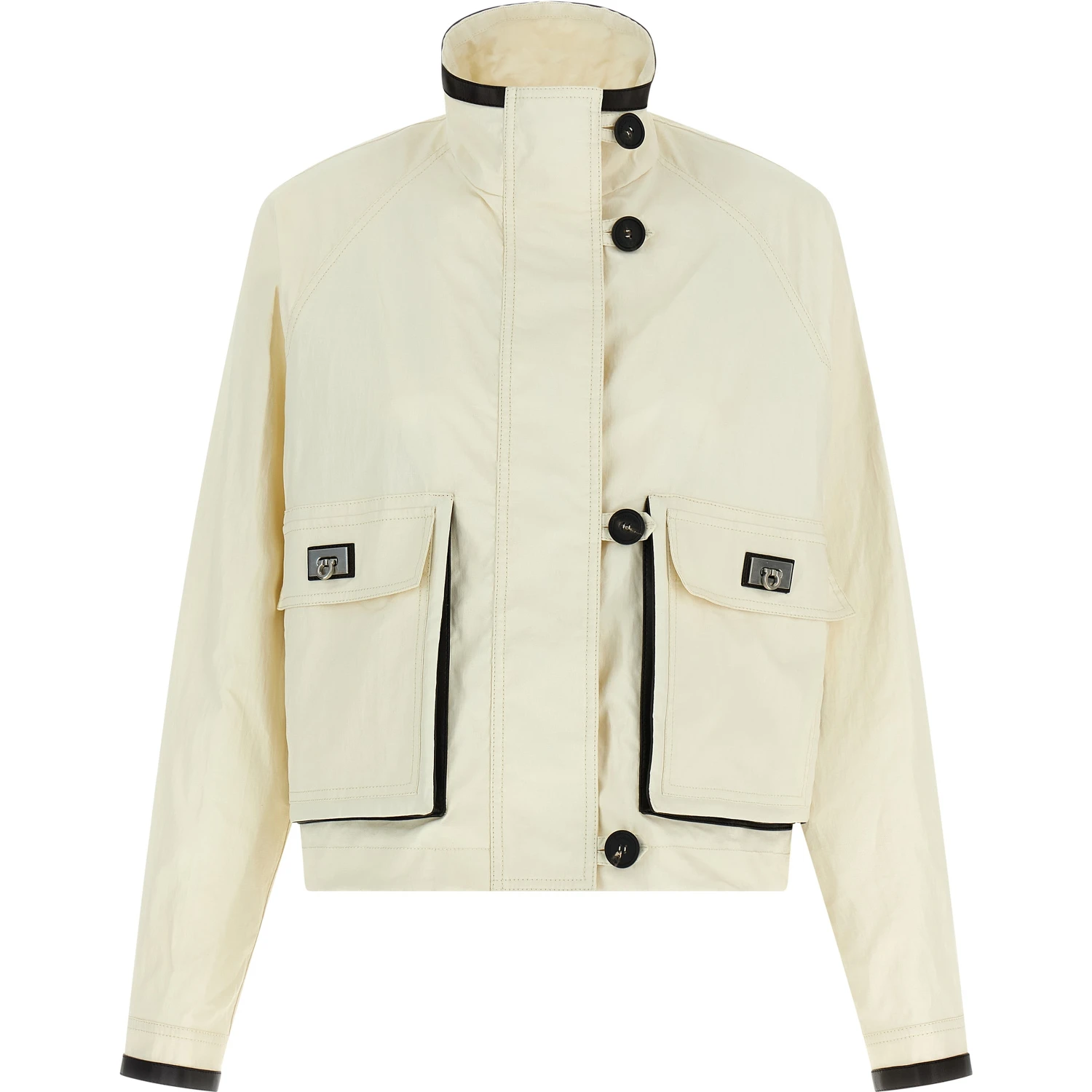 White Linen Full-Length Jacket