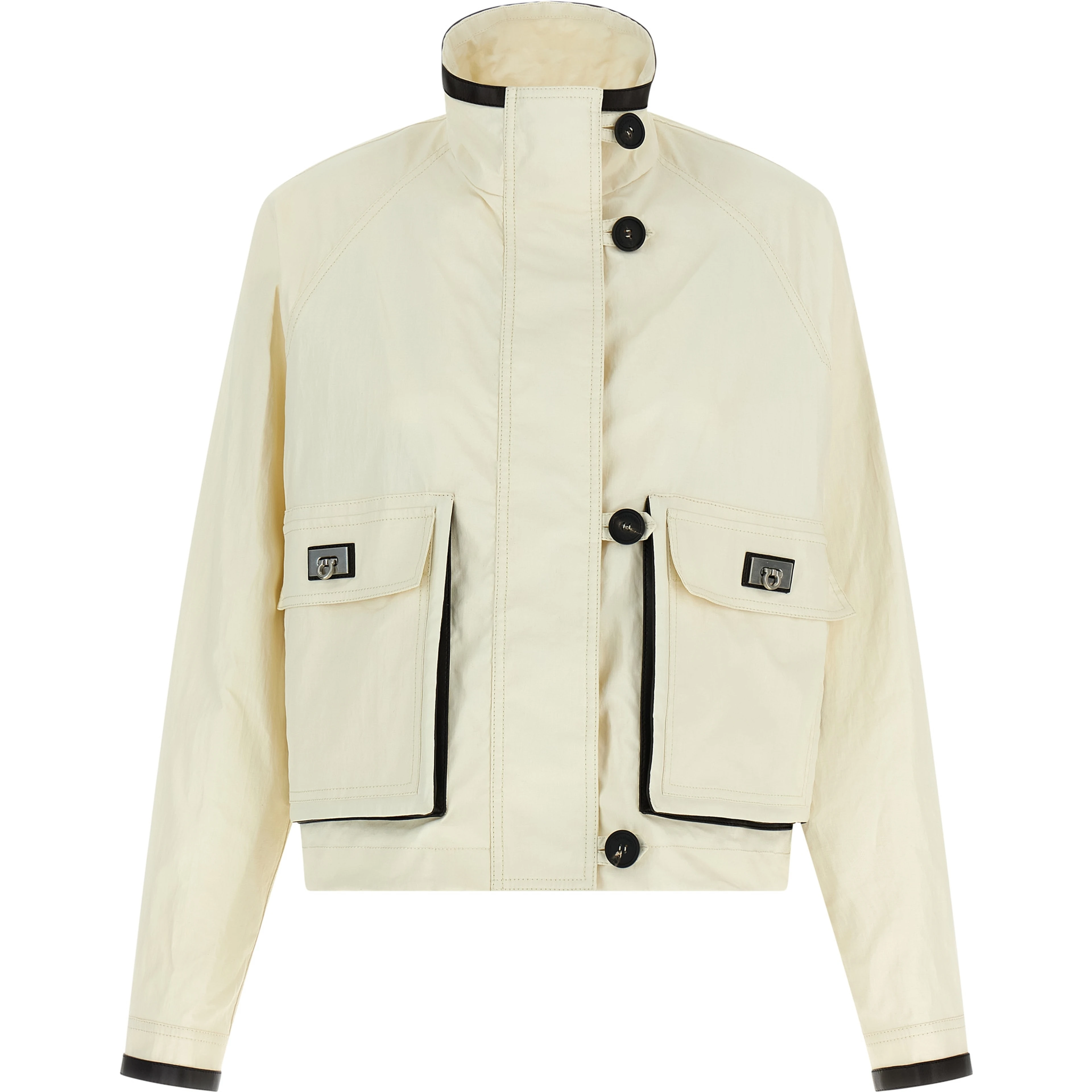 White Linen Full-Length Jacket