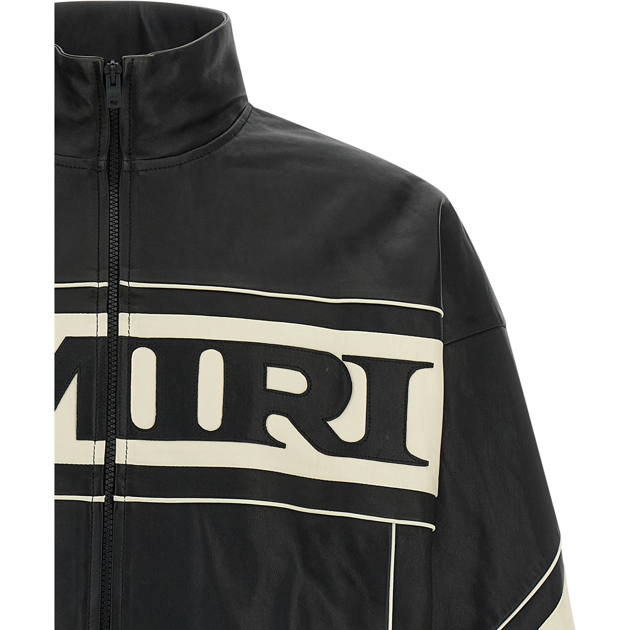 Bicolor Lamb Leather Leather Jacket
