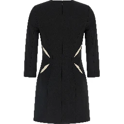Bicolor Polyester Short Dress