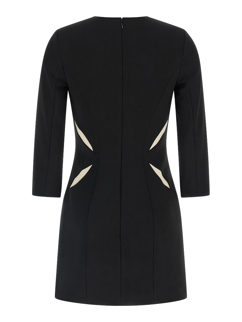 Bicolor Polyester Short Dress