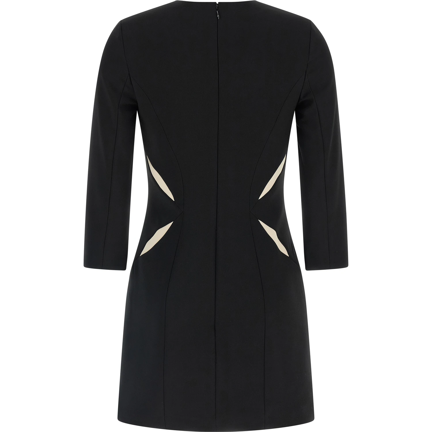 Bicolor Polyester Short Dress