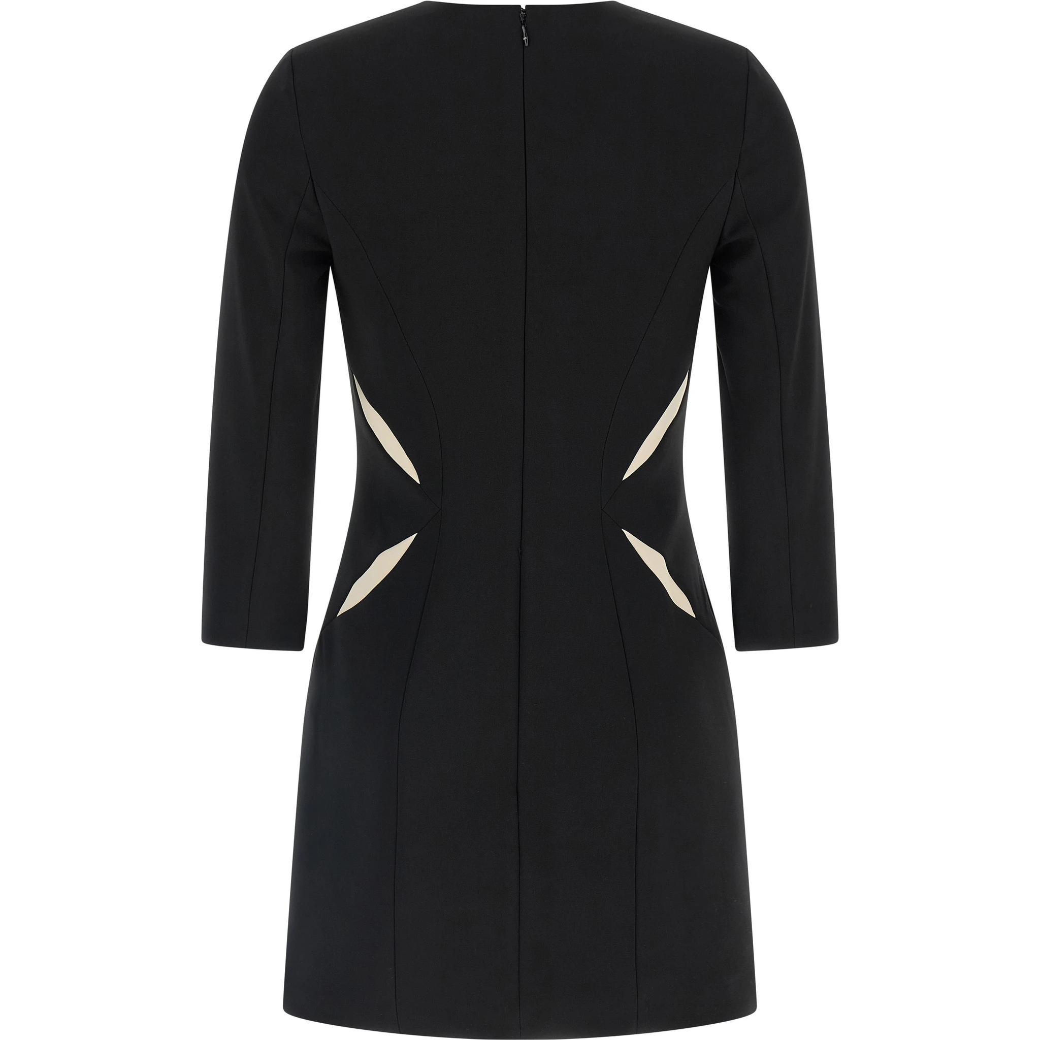 Bicolor Polyester Short Dress