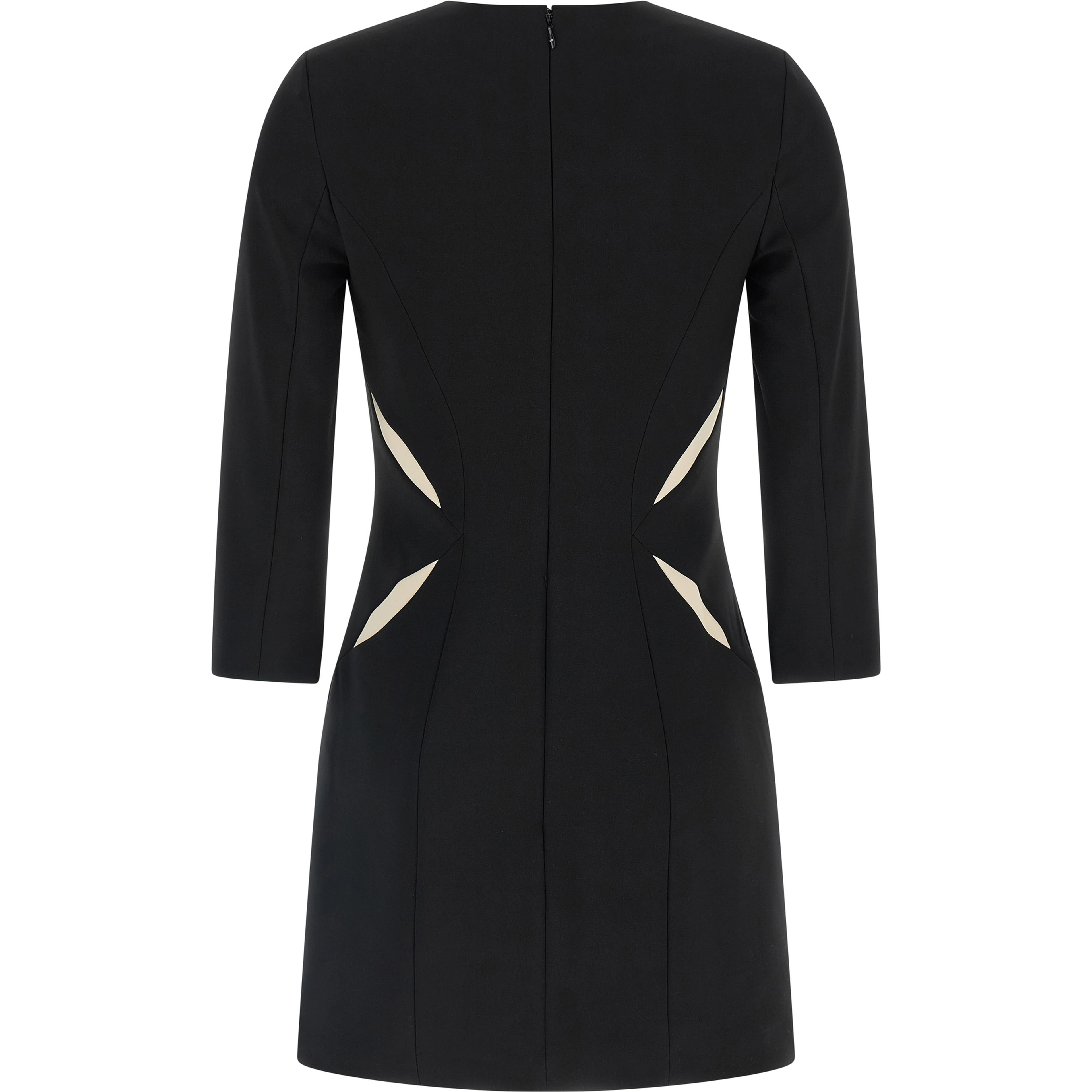 Bicolor Polyester Short Dress