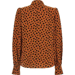 Orange Silk Blouse
