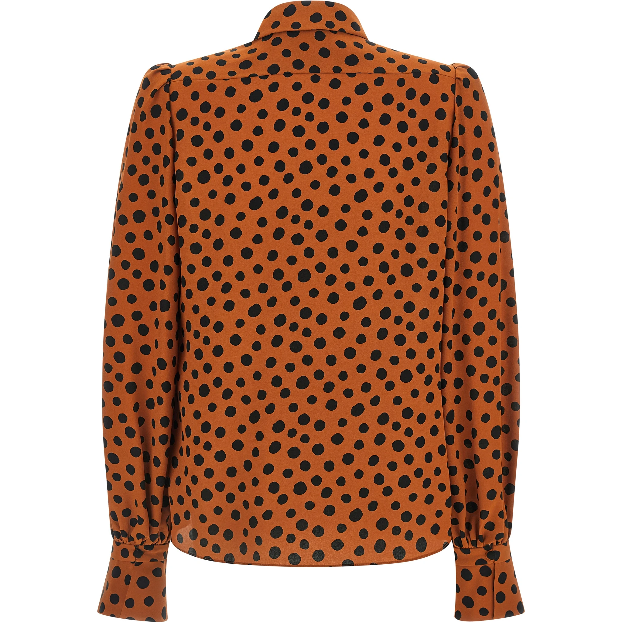Orange Silk Blouse