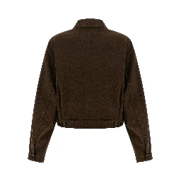 Brown Cotton Denim Jacket