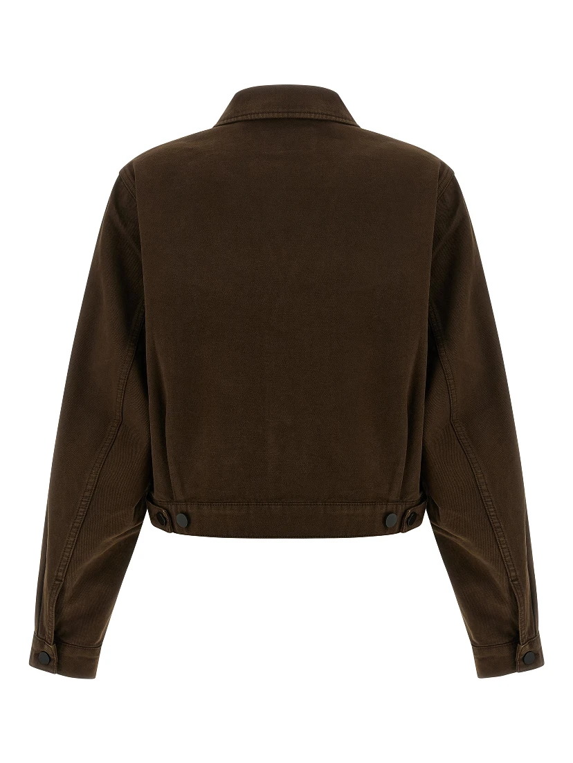Brown Cotton Denim Jacket