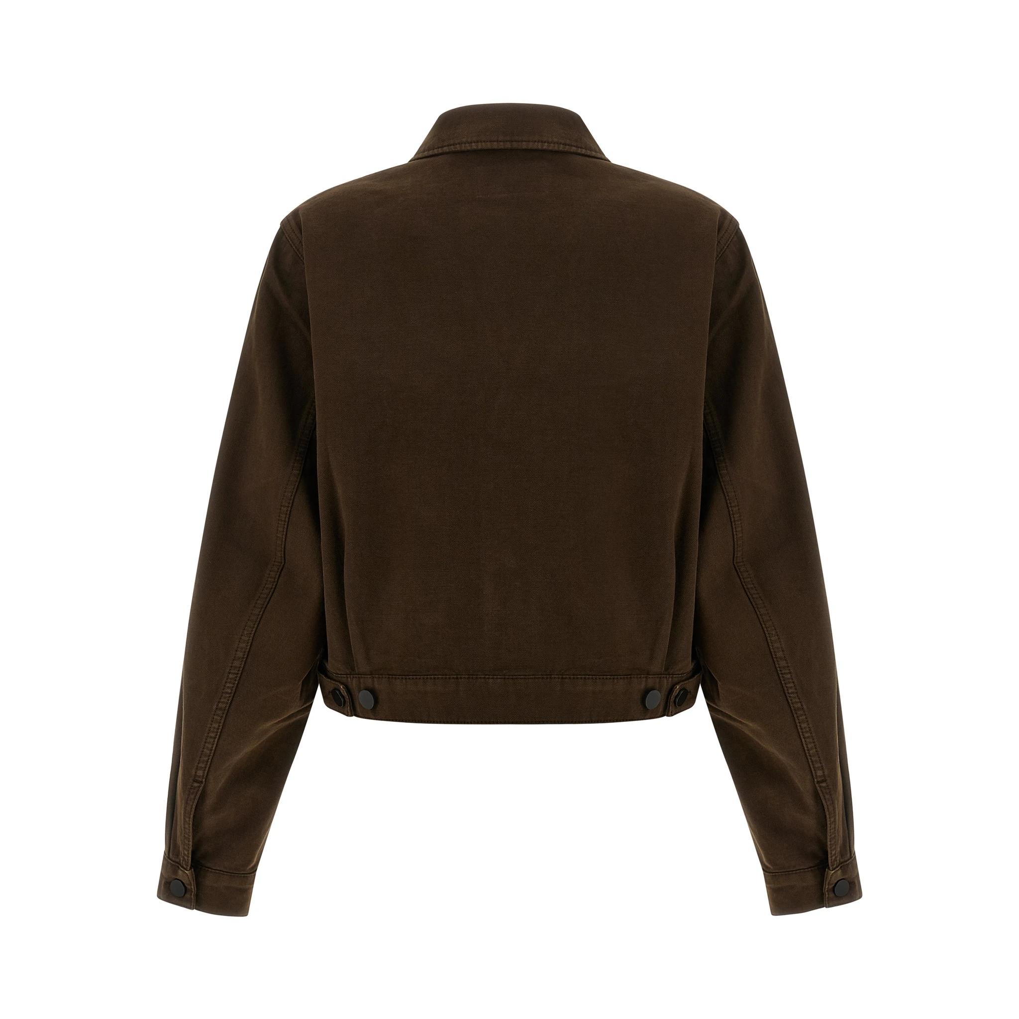 Brown Cotton Denim Jacket
