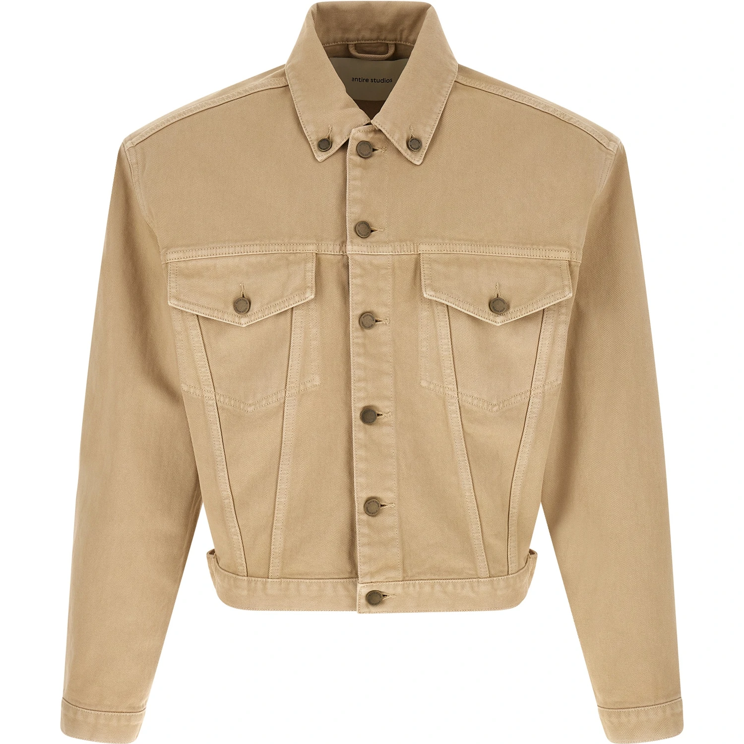 Beige Cotton Denim Jacket