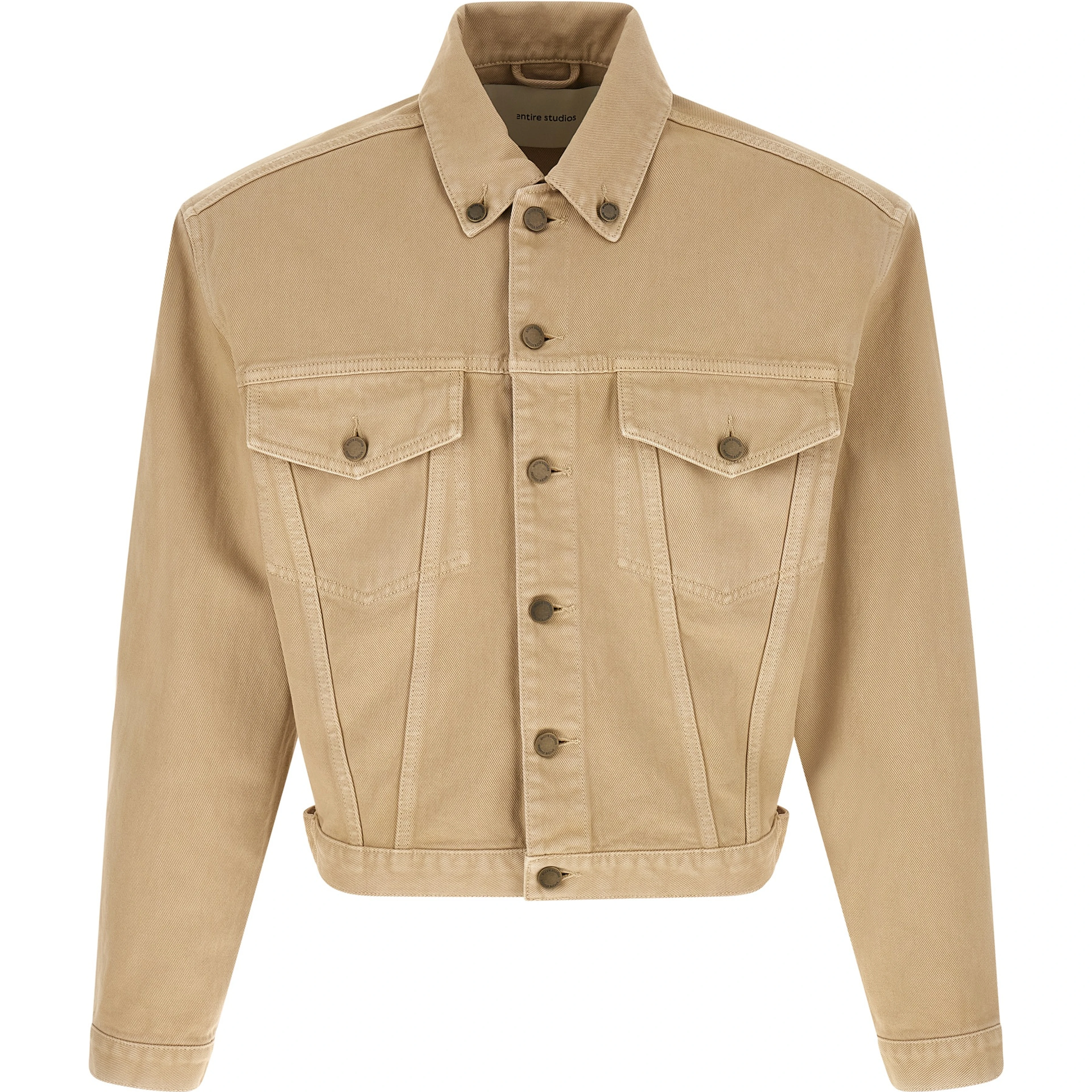 Beige Cotton Denim Jacket