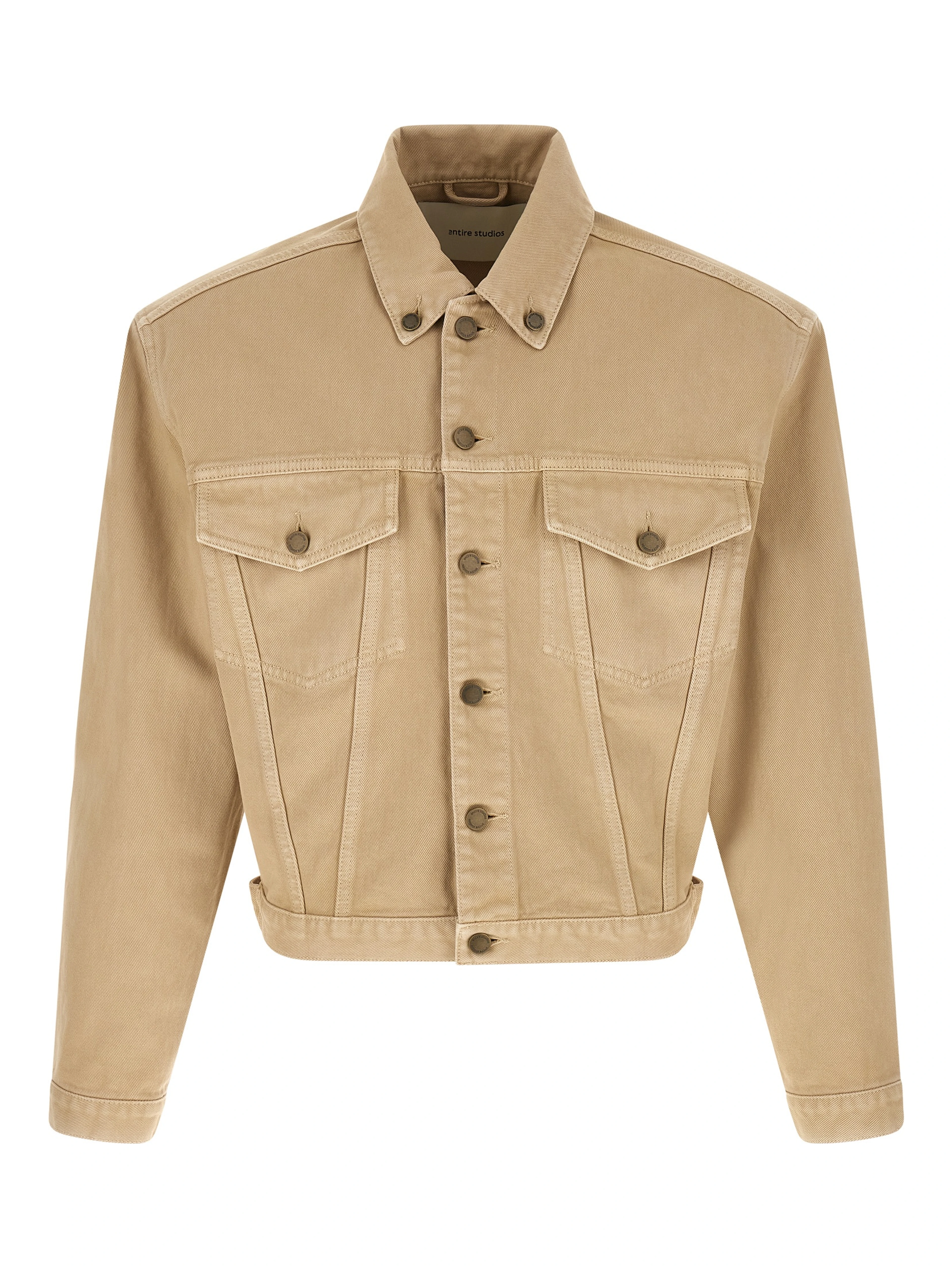 Beige Cotton Denim Jacket