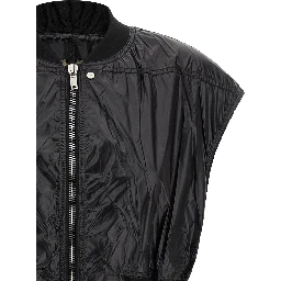 Black Nylon Sleeveless Jacket