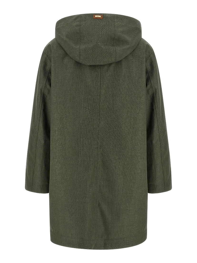 Bicolor Linen Coat