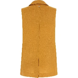 Bicolor Linen Sleeveless Jacket