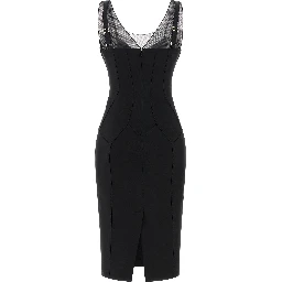 Black Polyamide Midi Dress