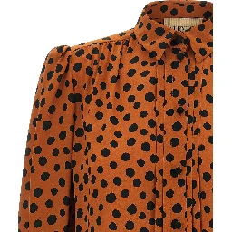 Orange Silk Blouse