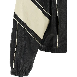 Bicolor Lamb Leather Leather Jacket