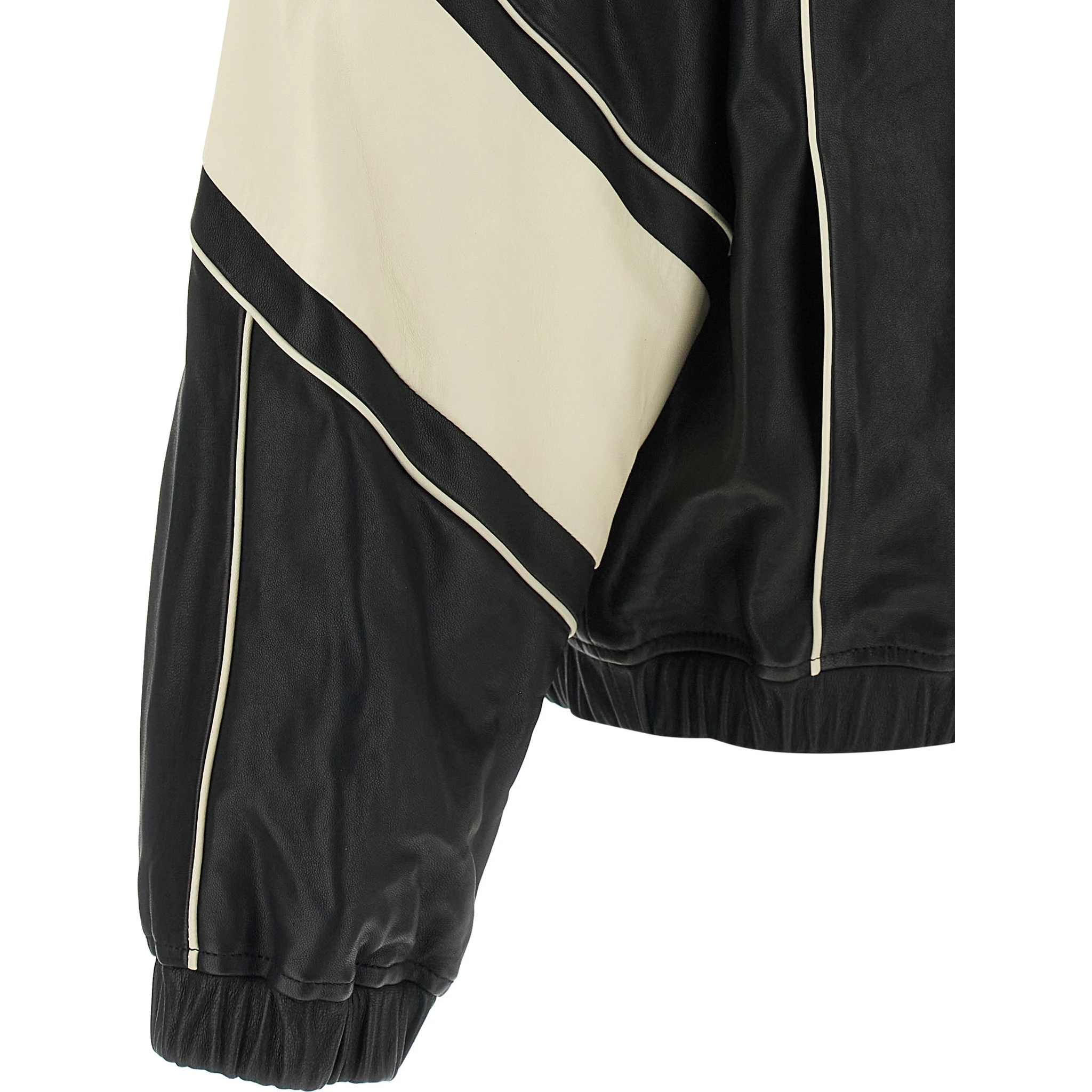 Bicolor Lamb Leather Leather Jacket