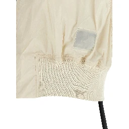 Beige Nylon Sleeveless Jacket