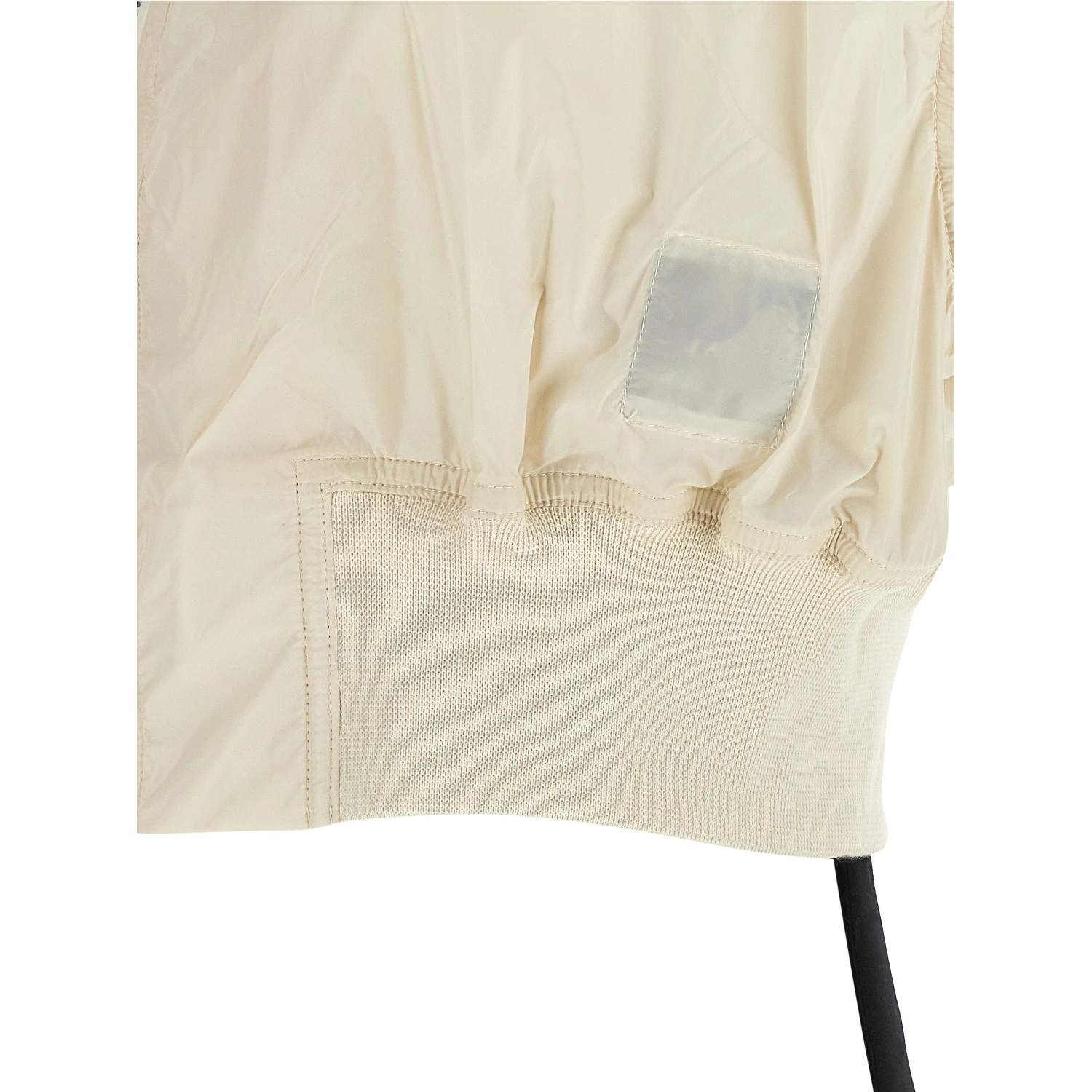 Beige Nylon Sleeveless Jacket