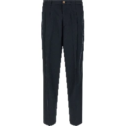 Blue Cotton Chino Pants