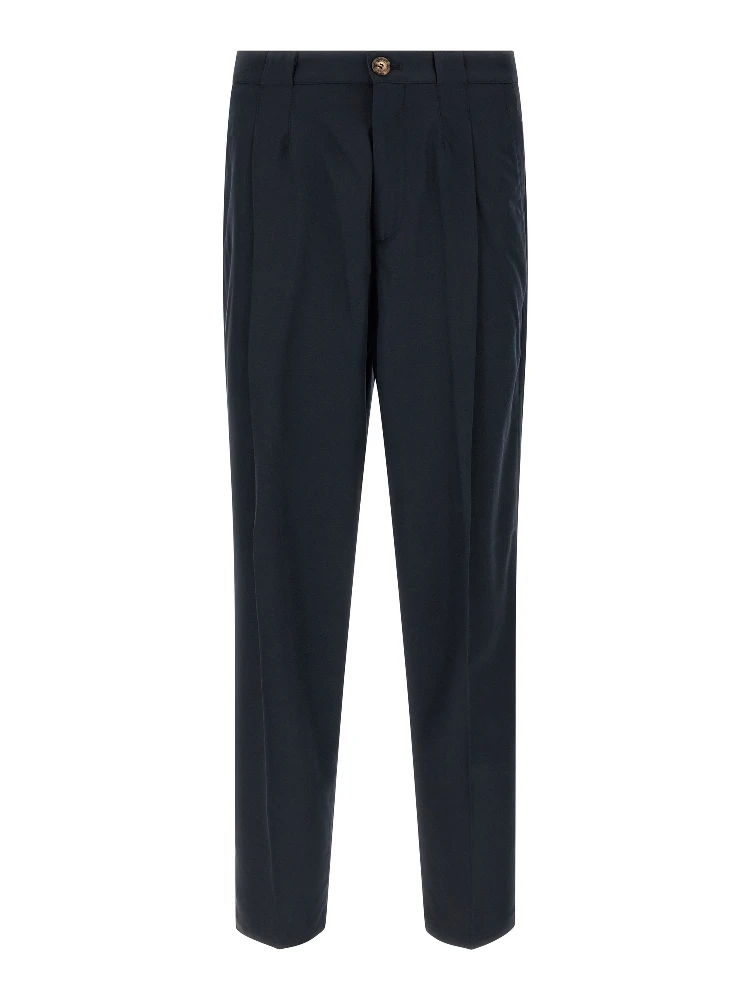 Blue Cotton Chino Pants