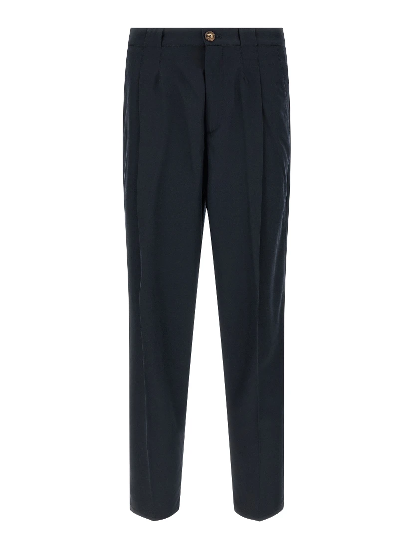 Blue Cotton Chino Pants
