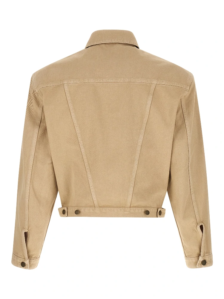 Beige Cotton Denim Jacket alternative