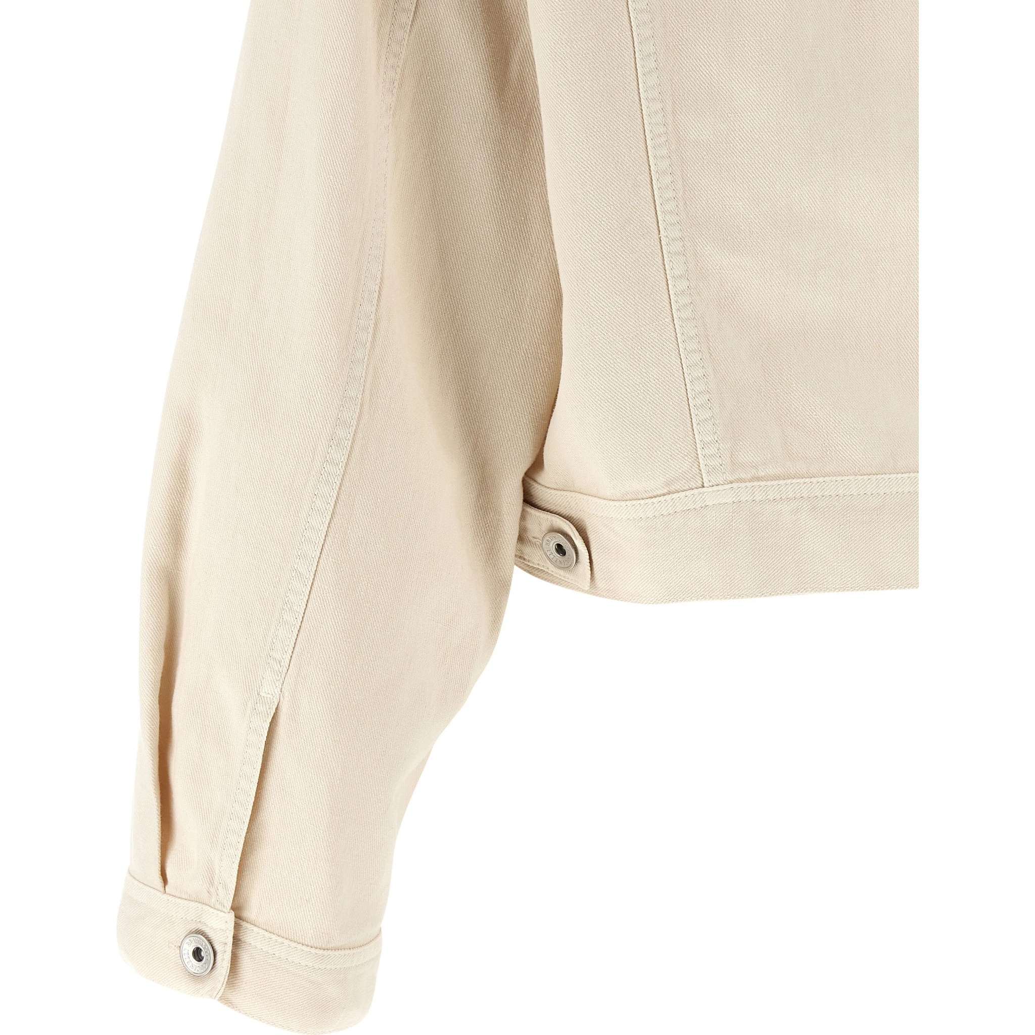 Beige Cotton Denim Jacket
