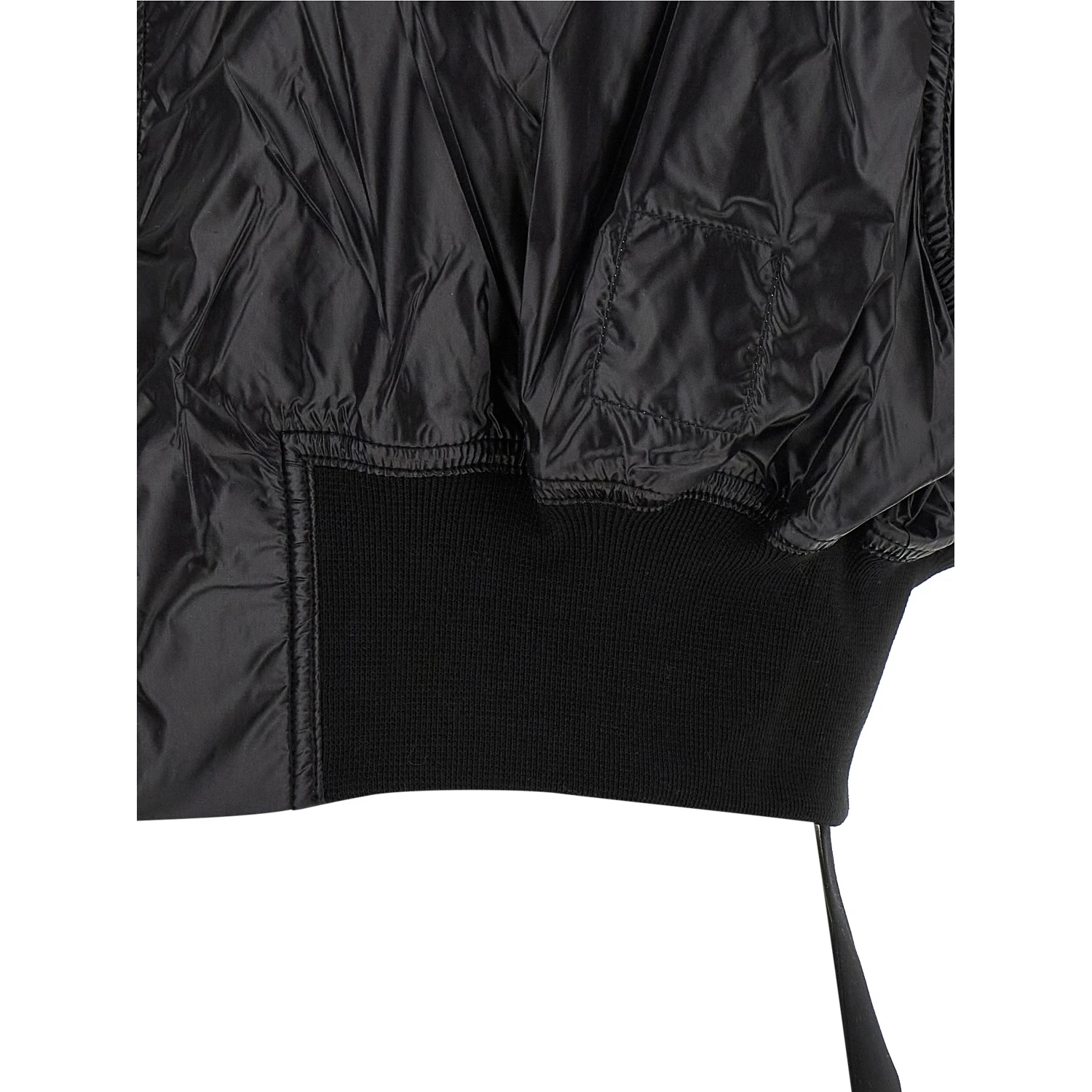 Black Nylon Sleeveless Jacket