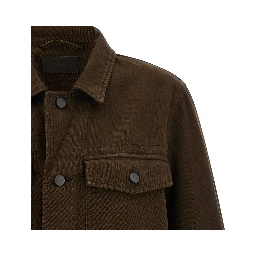 Brown Cotton Denim Jacket