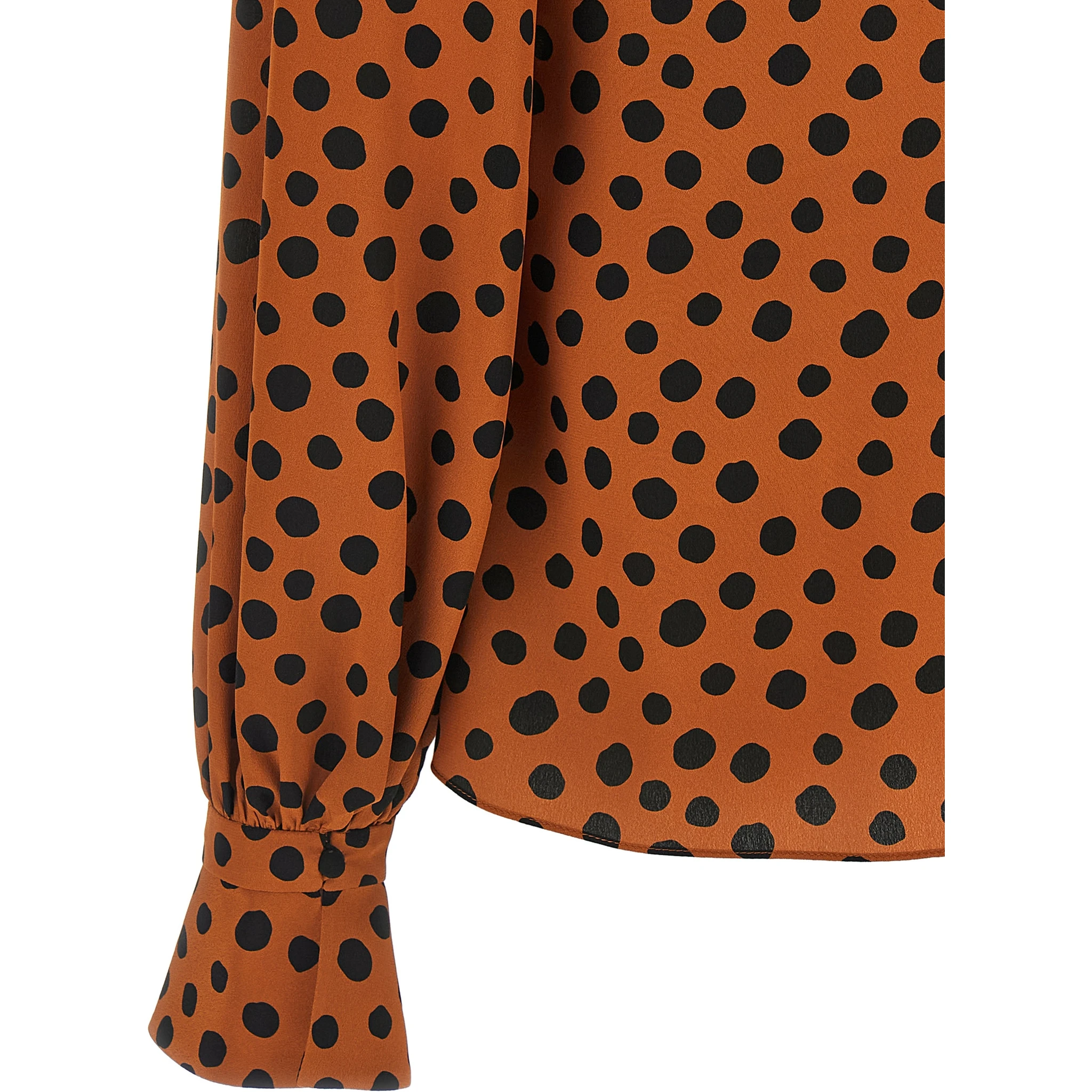 Orange Silk Blouse