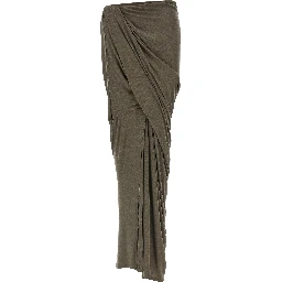 Gray Tencel Mini Skirt