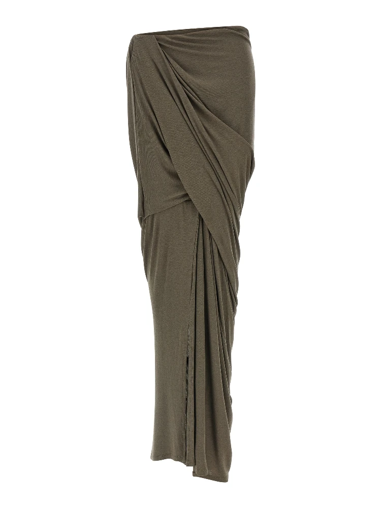 Gray Tencel Mini Skirt