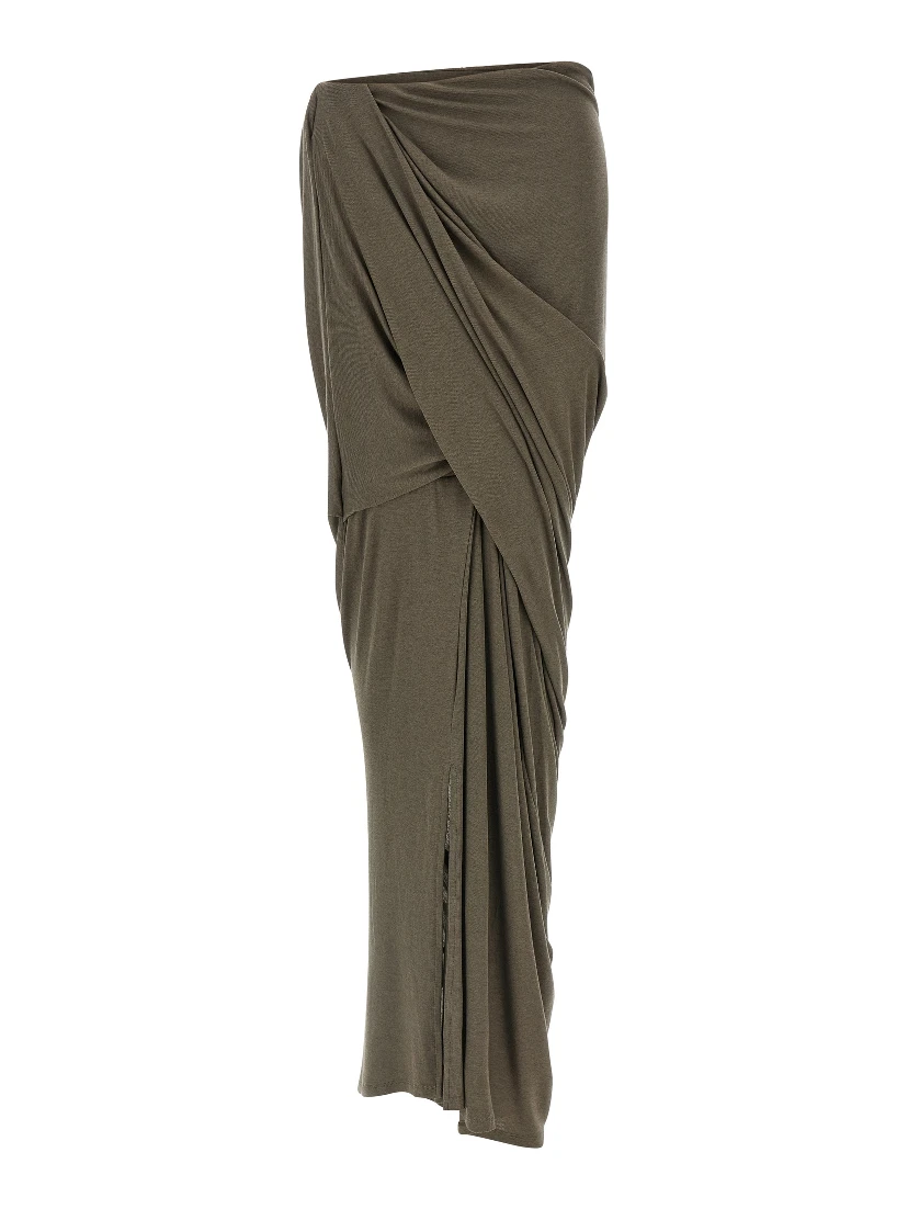 Gray Tencel Mini Skirt